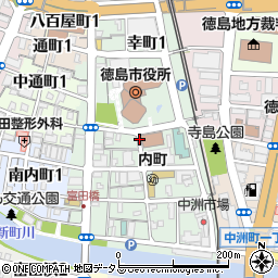 徳島県徳島市幸町周辺の地図