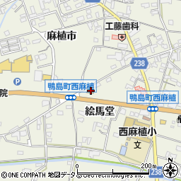 セブンイレブン吉野川鴨島町絵馬堂店周辺の地図