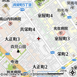 愛媛県今治市共栄町周辺の地図