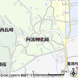 徳島県阿波市阿波町北岡周辺の地図