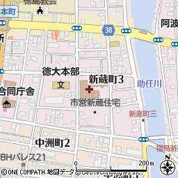 徳島保健所周辺の地図