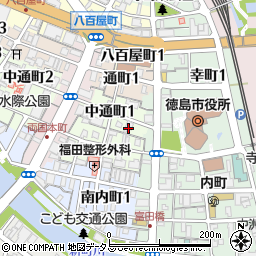 中央ビジネス学院徳島本校周辺の地図