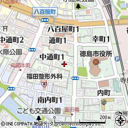 ミニッツパーク２４ｈ中通町第１駐車場周辺の地図