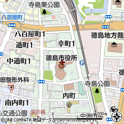 徳島市役所　税務事務所資産税課土地第二係周辺の地図