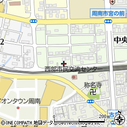 山口県周南市中央町17-7周辺の地図