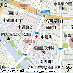 S．B．DINER TOKUSHIMA周辺の地図