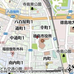 徳島市役所　企画政策部・企画政策課担当周辺の地図