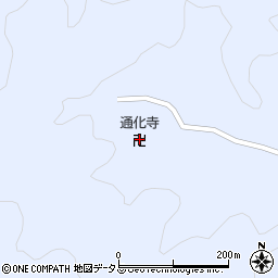 通化寺周辺の地図
