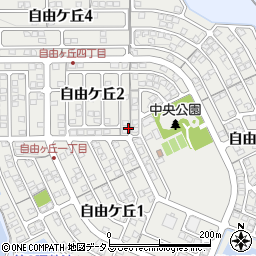 山口県防府市自由ケ丘周辺の地図