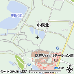 山口県防府市台道小俣北1694周辺の地図