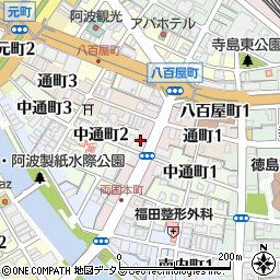 ＪＴＢ中国四国徳島支店周辺の地図