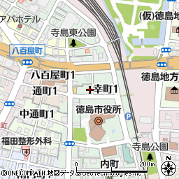 徳島新聞　徳島新聞販売店徳島中央専売所周辺の地図