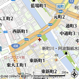 徳島探偵社・調査部周辺の地図