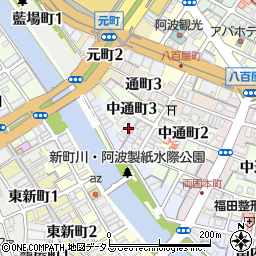 徳島県徳島市南内町3丁目17周辺の地図