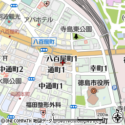 徳島中央郵便局　荷物集荷周辺の地図