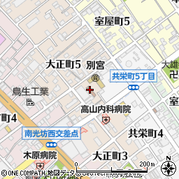 今治市役所　本庁舎別宮公民館周辺の地図