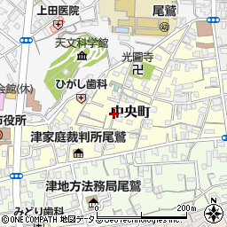 三重県尾鷲市中央町周辺の地図