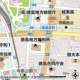 徳島中央警察署周辺の地図