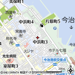 愛媛県今治市中浜町周辺の地図