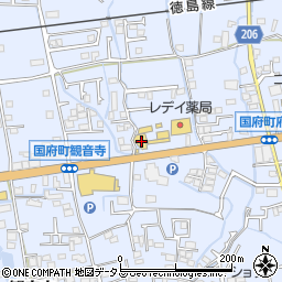 ＨｏｎｄａＣａｒｓ徳島国府府中店周辺の地図