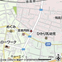徳島県吉野川市鴨島町喜来355周辺の地図