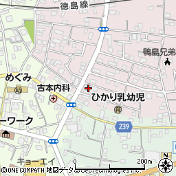 徳島県吉野川市鴨島町喜来323-121周辺の地図