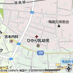 徳島県吉野川市鴨島町喜来323-159周辺の地図