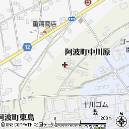 徳島県阿波市阿波町中川原56周辺の地図