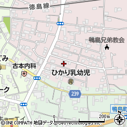 徳島県吉野川市鴨島町喜来323-157周辺の地図