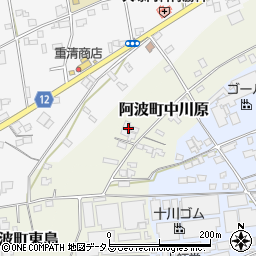 徳島県阿波市阿波町中川原65周辺の地図