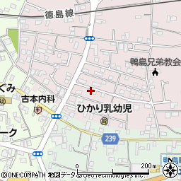 徳島県吉野川市鴨島町喜来323-162周辺の地図