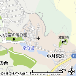 山口県下関市小月京泊周辺の地図