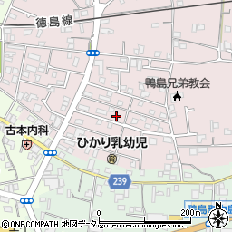 徳島県吉野川市鴨島町喜来323-19周辺の地図