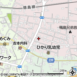 徳島県吉野川市鴨島町喜来323-126周辺の地図