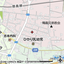 徳島県吉野川市鴨島町喜来323-18周辺の地図