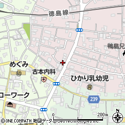 徳島県吉野川市鴨島町喜来356周辺の地図