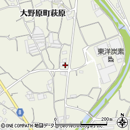 香川県観音寺市大野原町萩原907周辺の地図