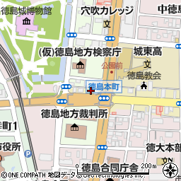 オリックスレンタカー徳島中央店周辺の地図