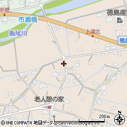 徳島県吉野川市鴨島町上浦598-1周辺の地図