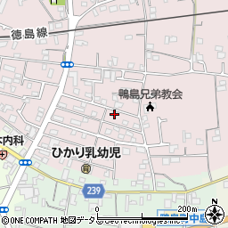 徳島県吉野川市鴨島町喜来323-59周辺の地図