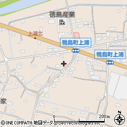 徳島県吉野川市鴨島町上浦524-1周辺の地図