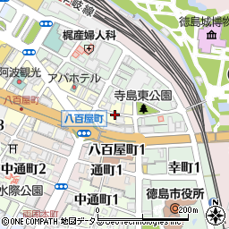 徳島県徳島市一番町1丁目周辺の地図
