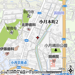 山口県下関市小月本町周辺の地図