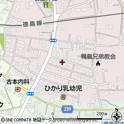 徳島県吉野川市鴨島町喜来323-64周辺の地図