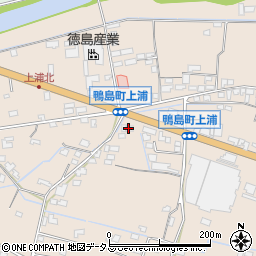 徳島県吉野川市鴨島町上浦520周辺の地図