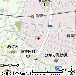 徳島県吉野川市鴨島町喜来358周辺の地図