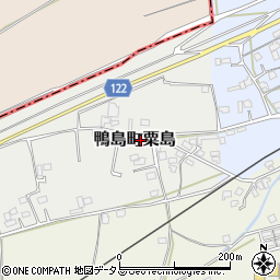 徳島県吉野川市鴨島町粟島周辺の地図
