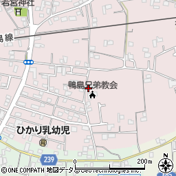 徳島県吉野川市鴨島町喜来184-2周辺の地図