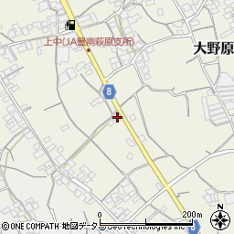 香川県観音寺市大野原町萩原1121-1周辺の地図