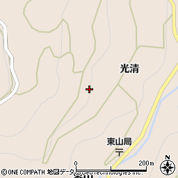 徳島県三好郡東みよし町東山光清周辺の地図